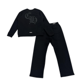 Chrome Hearts 711 Cemetery CH Logo Sweatshirt Tracksuit Black