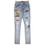 Amiri Biker Patch Jean Clay Indigo - Morely TrendsAMIRI Type here:)