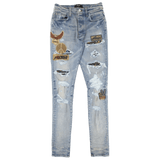 Amiri Biker Patch Jean Clay Indigo - Morely TrendsAMIRI Type here:)