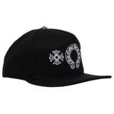 Chrome Hearts Horseshoe Denim Baseball Hat Black