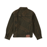 Supreme S Logo Denim Trucker Jacket Dirty Green