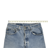 Chrome Hearts Leather Cross Patch Denim Jeans Light Blue Wash W26