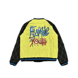 Chrome Hearts Matty Boy Flaming Youth Reversible Souvenir Jacket Black Yellow