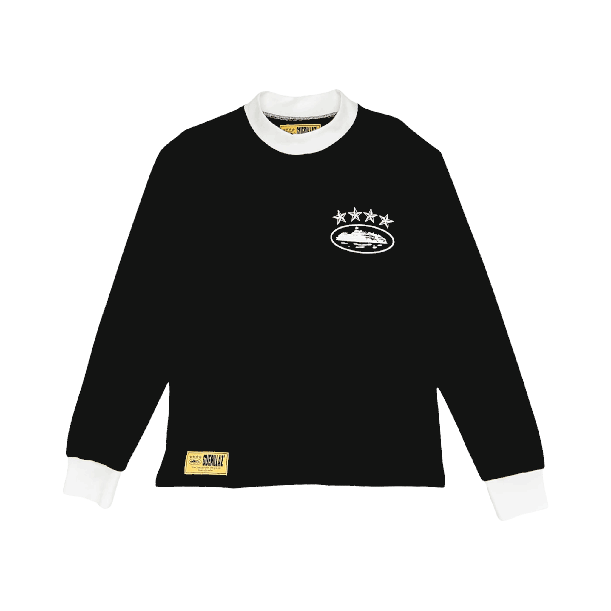Corteiz 4Starz Alcatraz Waffle Longsleeve Shirt Black