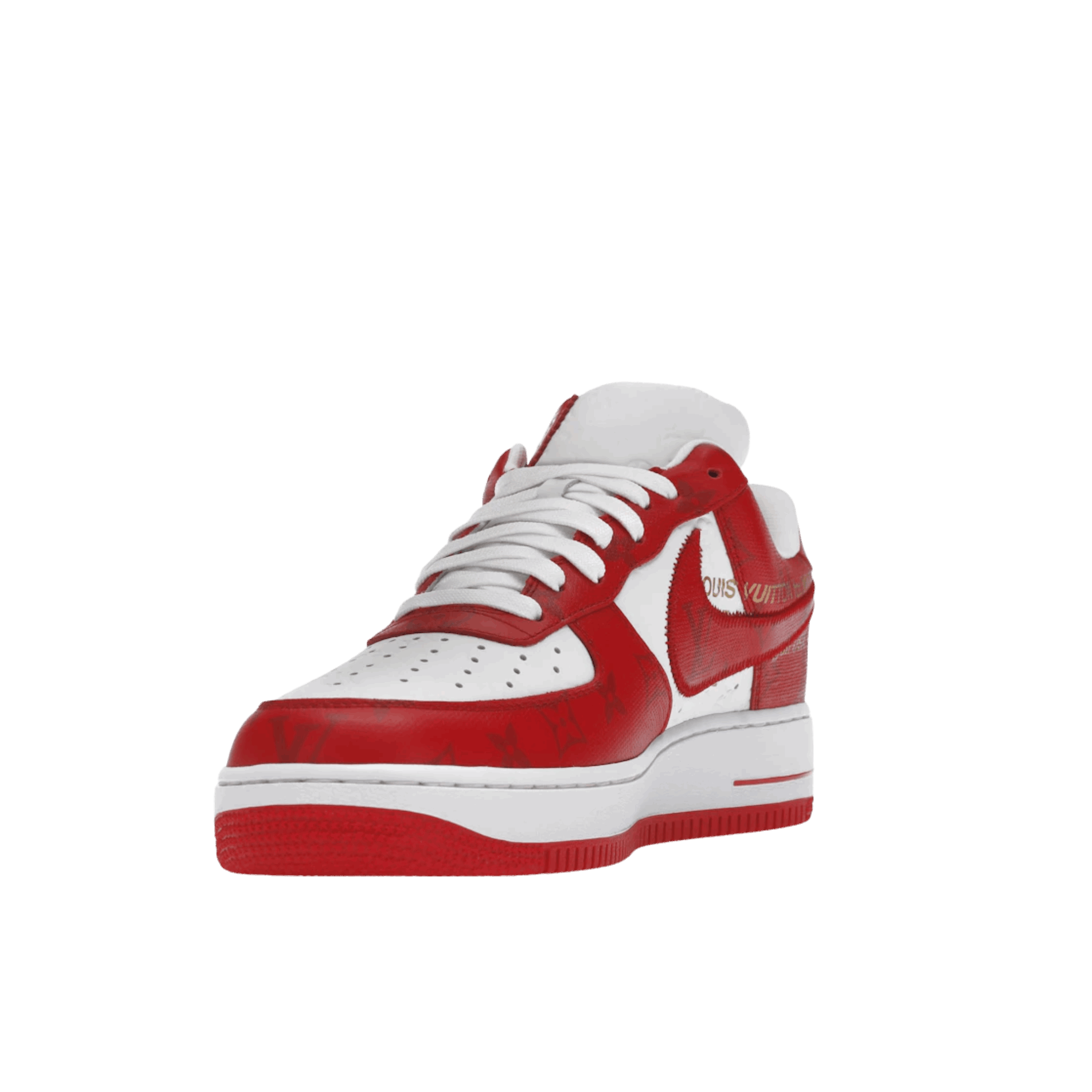 Louis Vuitton Nike Air Force 1 Low By Virgil Abloh White Red