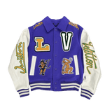 Louis Vuitton Multi-Patches Mixed Leather Varsity Blouson Fig