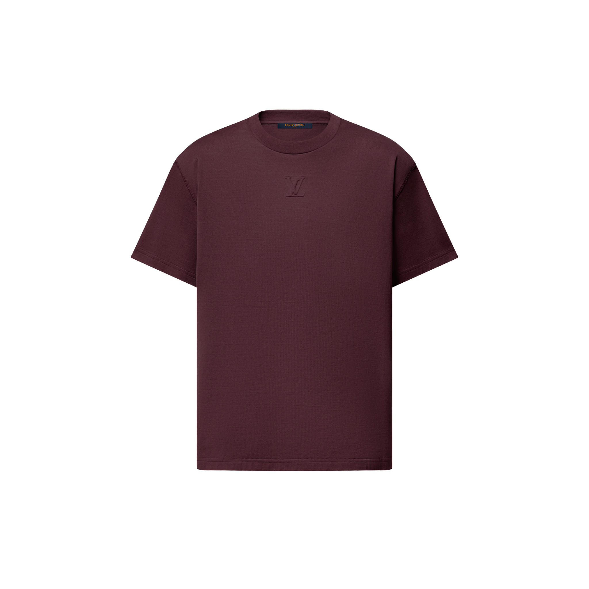Louis Vuitton LV Embossed Logo T-Shirt Burgundy
