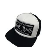 Chrome Hearts CH Hollywood Trucker Hat Black/White