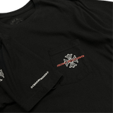 Chrome Hearts Guns N Roses Cross Spread Logo T-Shirt Black