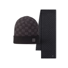 Louis Vuitton Neo Petit Damier Beanie & Scarf Anthracite