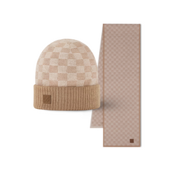 Louis Vuitton Neo Petit Damier Beanie & Scarf Beige