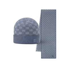 Louis Vuitton Neo Petit Damier Beanie & Scarf Blue