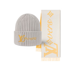 Louis Vuitton LV Vers Beanie & Scarf Gris Clair